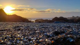 La spiaggia di vetro di Mendocino in California