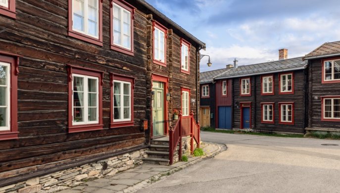 Case in legno a Røros