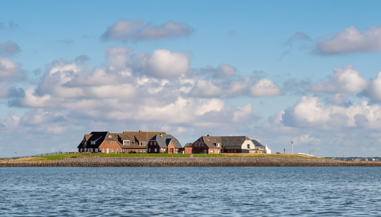Hallig Langeness, la più grande delle Halligen, le isole che scompaiono