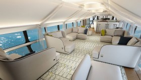 L’aereo superlusso con il pavimento di vetro per guardare giù