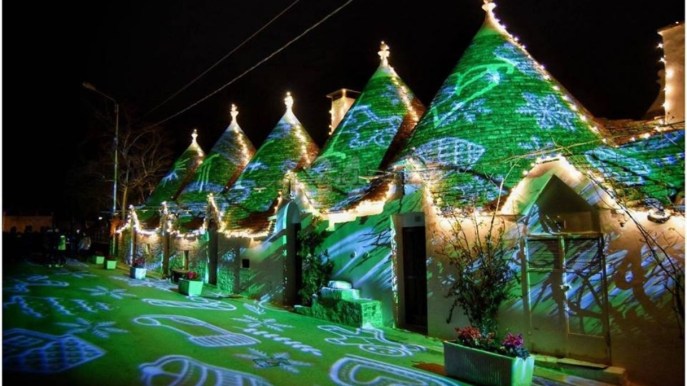 Alberobello, i trulli si vestono di magia con il Festival delle Luci