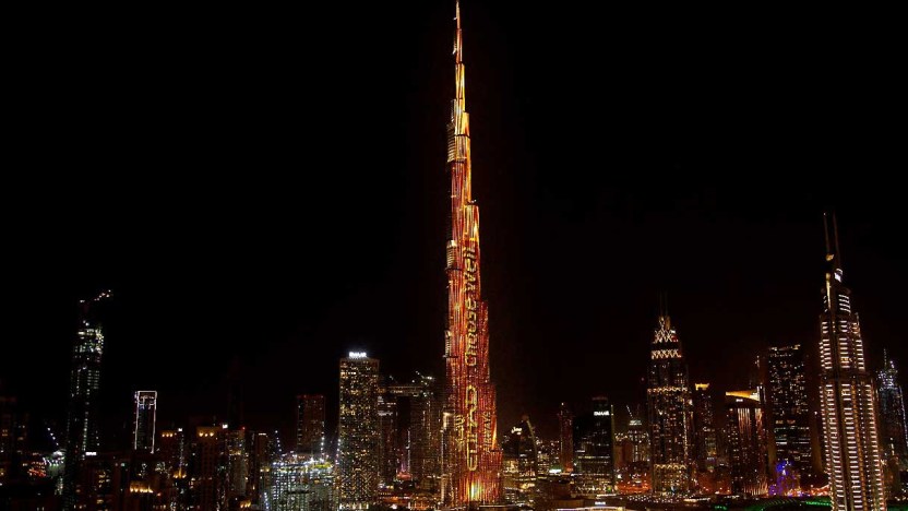 L’incredibile show di luci sul Burj Khalifa