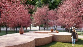 Fiori di ciliegio e sculture cosmiche: Milano ha il suo giardino zen