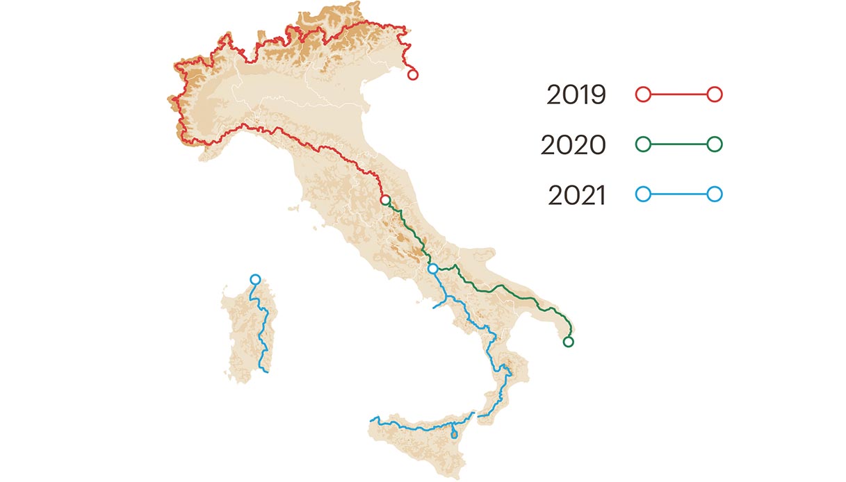 Mappa percorso totale