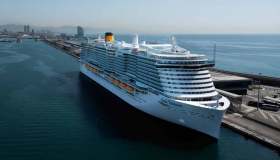 Il battesimo di Costa Toscana, la nave super green