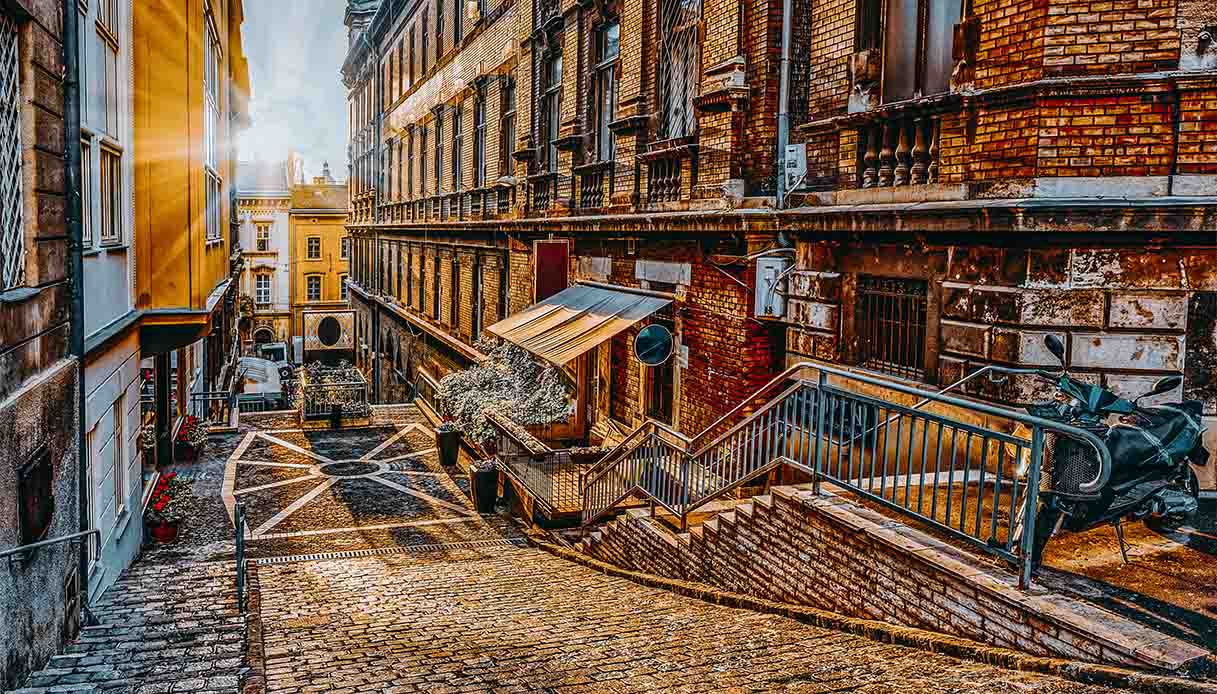 Uno scorcio di Budapest, strade urbane