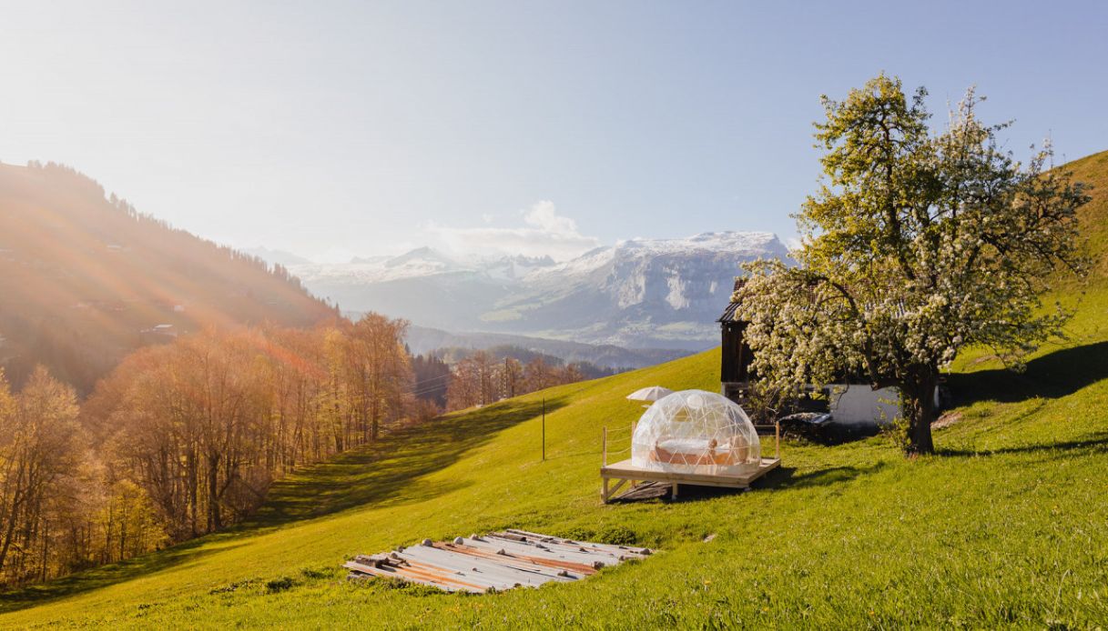 Cupola trasparente a Versam, Svizzera