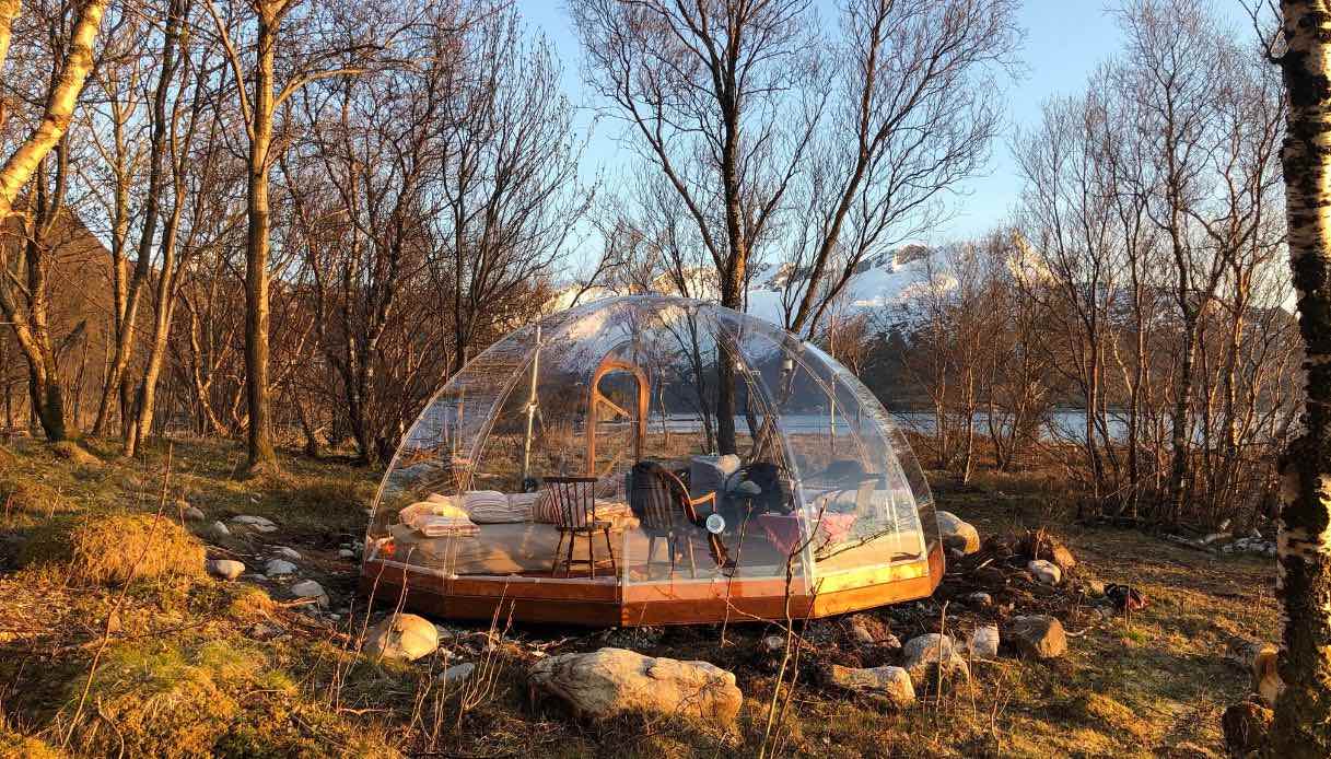 Cupola trasparente a Gildeskal, Norvegia