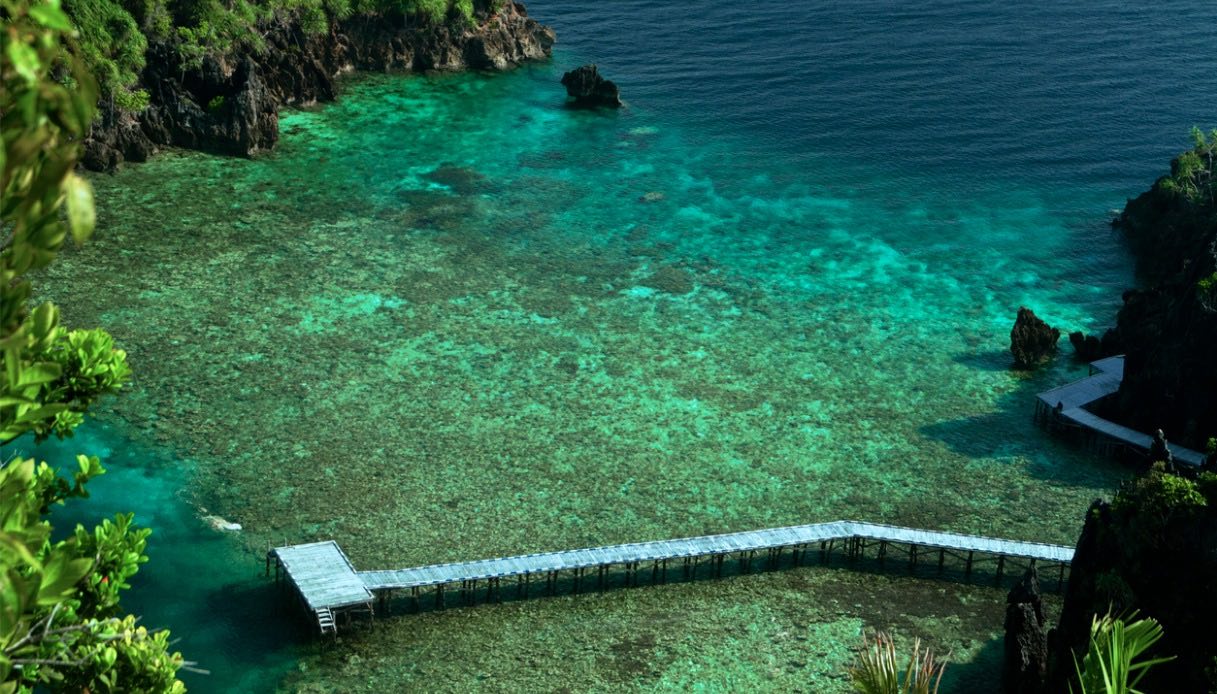 Karawapop, la laguna a forma di cuore. Raja Ampat