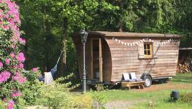 Prima era un carro da pastore, ora è un alloggio bucolico. Ed è bellissimo