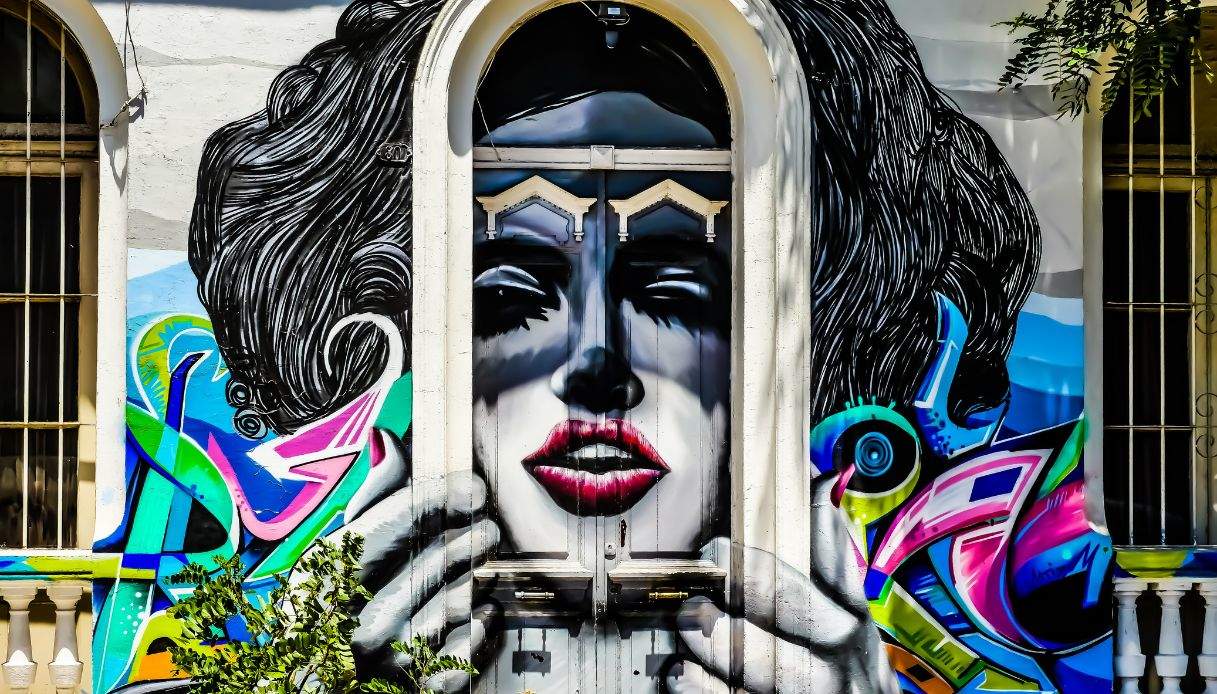 Un murales pittoresco di Valparaiso
