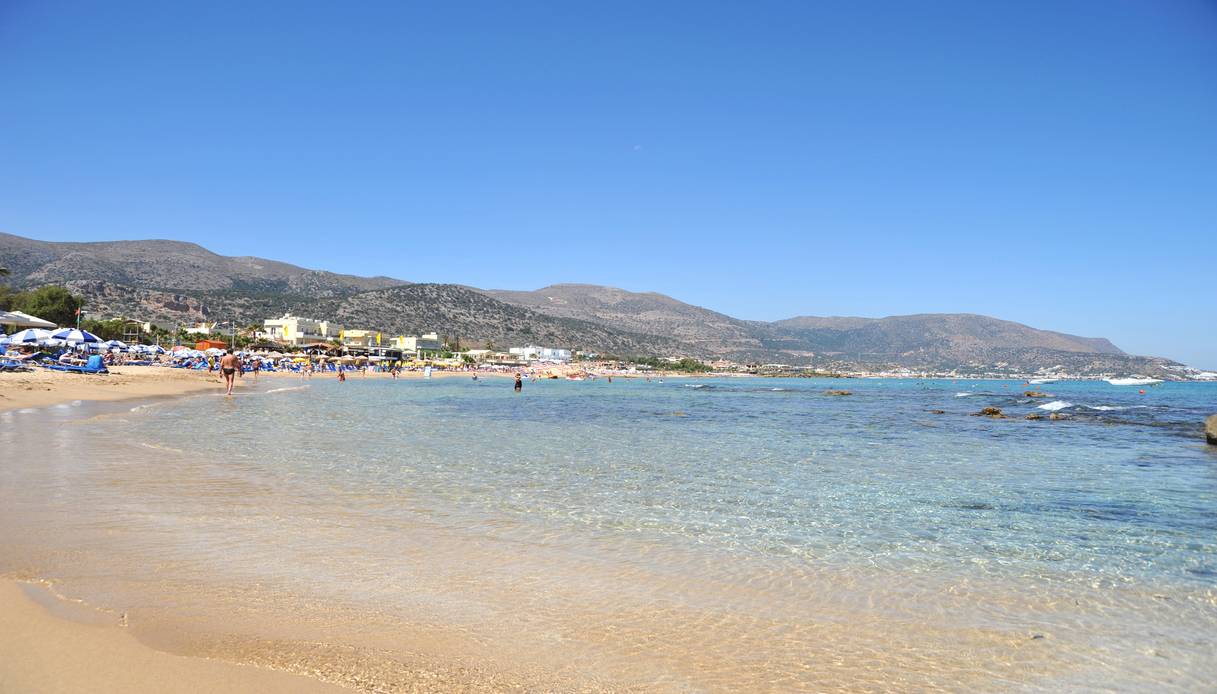 Malia, la spiaggia cittadina