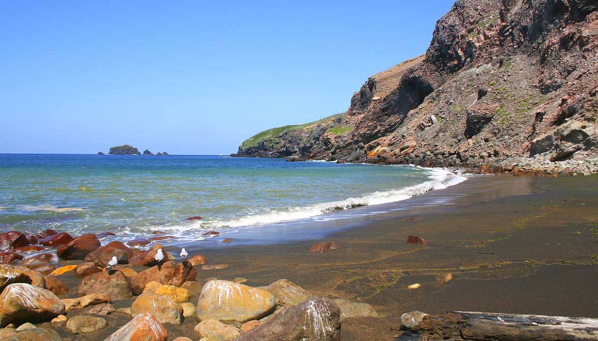Spiaggia vulcanica a White Island