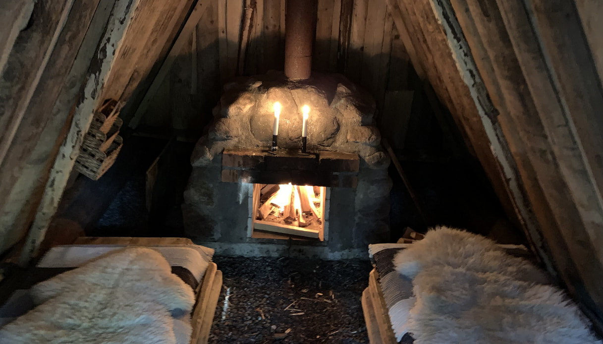 Svezia, l'interno dell'alloggio selvaggio