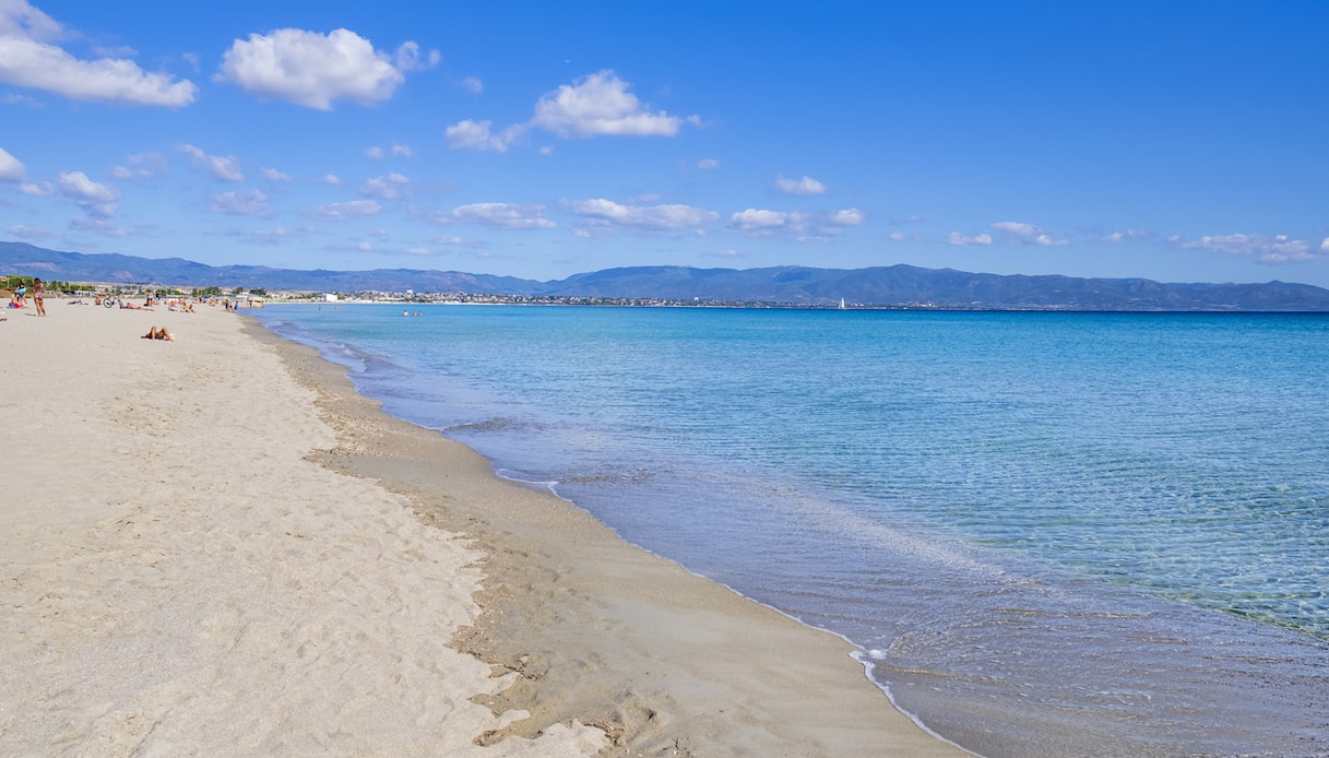 Vista sulla spiaggia del Poetto
