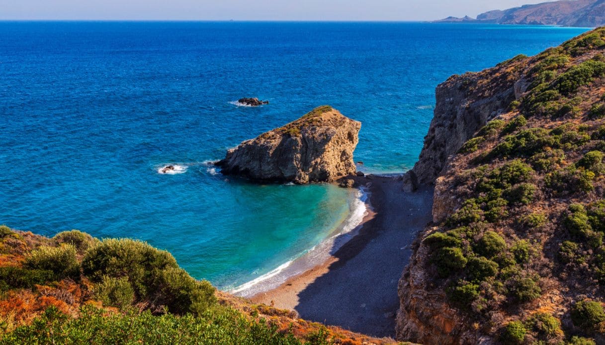 Vista della spiaggia di Kaladi sull'isola di Citera